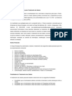 Termo de Consentimento para Tratamento de Dados