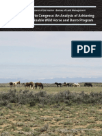 Report To Congress: An Analysis of Achieving A Sustainable Wild Horse and Burro Program