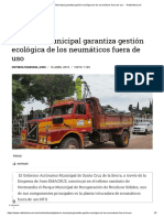 Gobierno Municipal Garantiza Gestión Ecológica de Los Neumáticos Fuera de Uso - Notiboliviarural