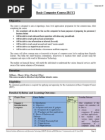 Basic Computer Course (BCC) : Objective