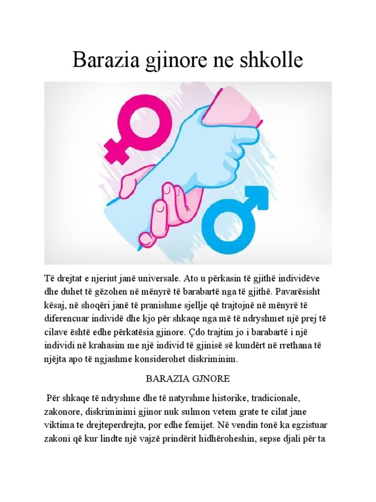 Barazia Gjinore Ne Shkolle Pdf
