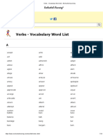 Verbs - Vocabulary Word List - Enchanted Learning