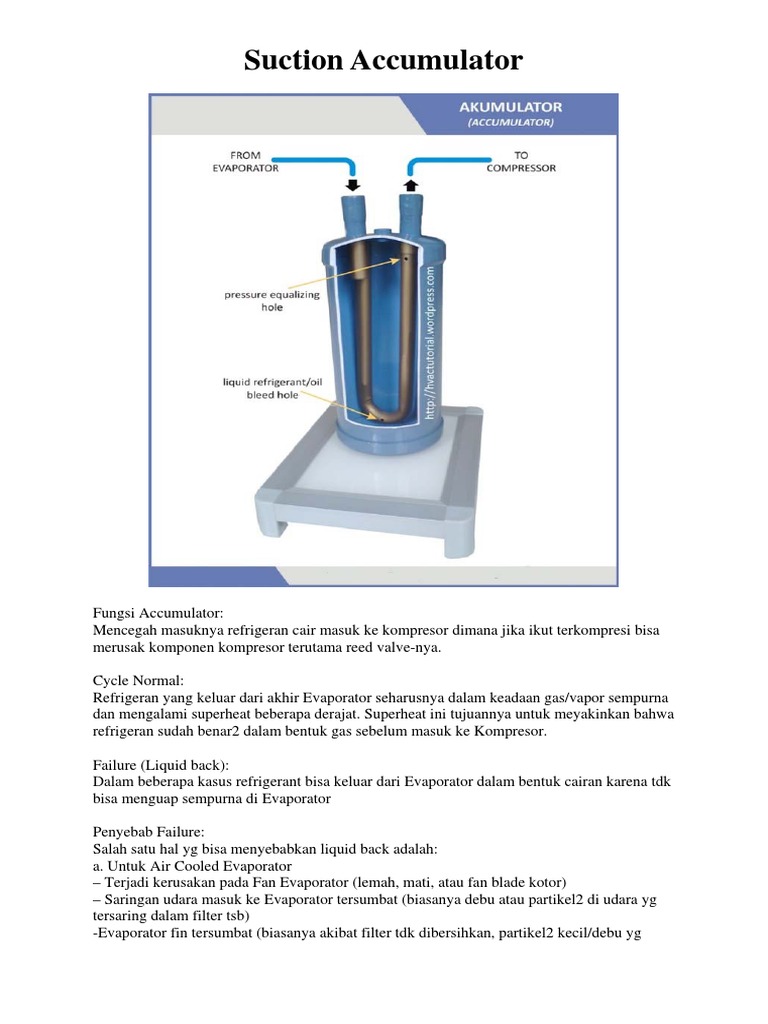 Fungsi dan Cara Kerja Suction Accumulator | PDF