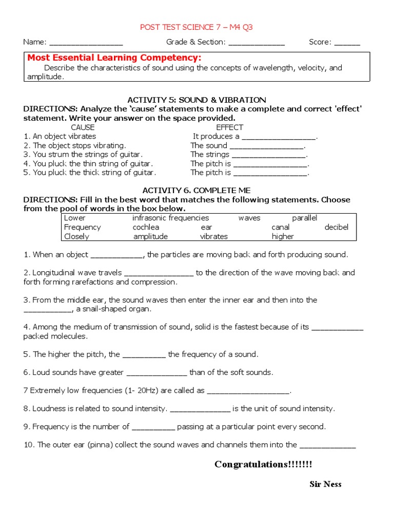 SCIENCE Summative Week 4 | PDF