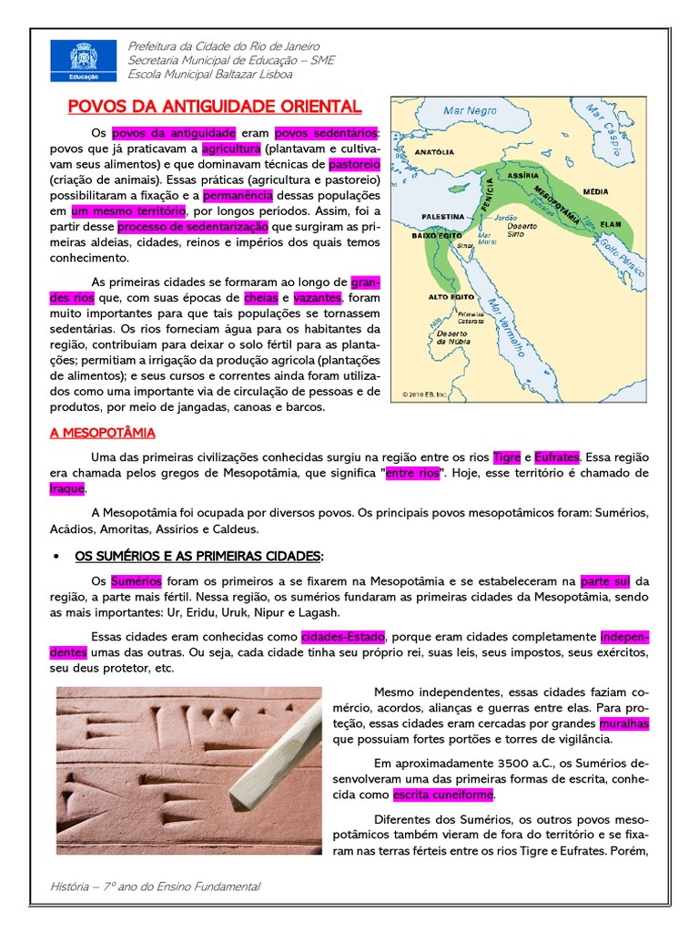 Povos da Antiguidade Oriental | PDF | Antigo Egito | Mesopotâmia