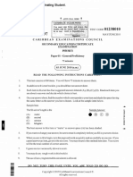 CSEC Physics P1 2010-2020 Answers Watermark