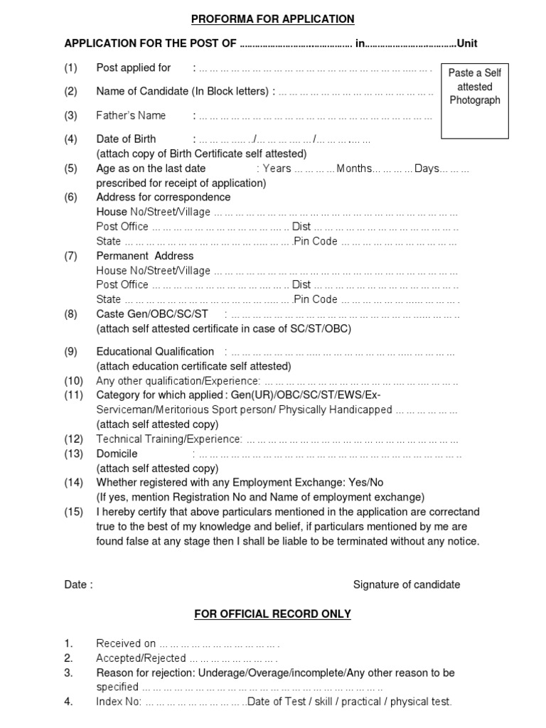 Paste A Self Attested Photograph | PDF | Government