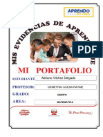 Portafolio de Evidencias Matematica 5to AV5 1003 Ccesa007