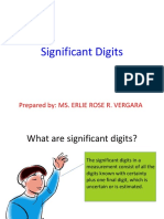 Significant Digits: Prepared By: Ms. Erlie Rose R. Vergara