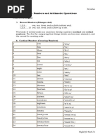 Lecture I Numbers