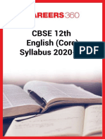 CBSE 12th English Core Syllabus 2020 21