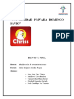 Proyecto de Administración de Toma de Decisiones de Chriss