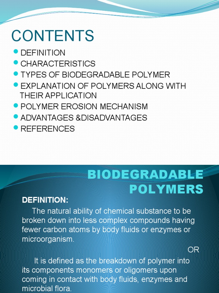 Bio Degradable Polymer | PDF | Materials Science | Cellulose