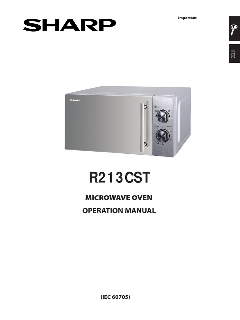 Sharp R213CST Microwave Oven Manual PDF Oven Foods