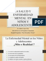 La Salud y La Enfermedad Mental en Niños y Adolescentes