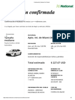 Confirmación - National Car Rental