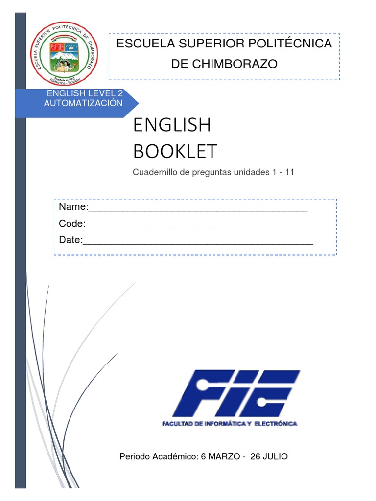 English Level 2 Study Guide ESPOCH | PDF | Language Arts & Discipline