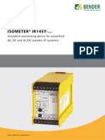 ISOMETER® IR145Y - : Insulation Monitoring Device For Unearthed AC, DC and AC/DC Systems (IT Systems)