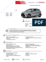 Especificaciones del Toyota AGYA 2022