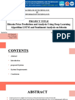 Project Title Bitcoin Price Prediction and Analysis Using Deep Learning Algorithm LSTM and Sentiment Analysis On Bitcoin