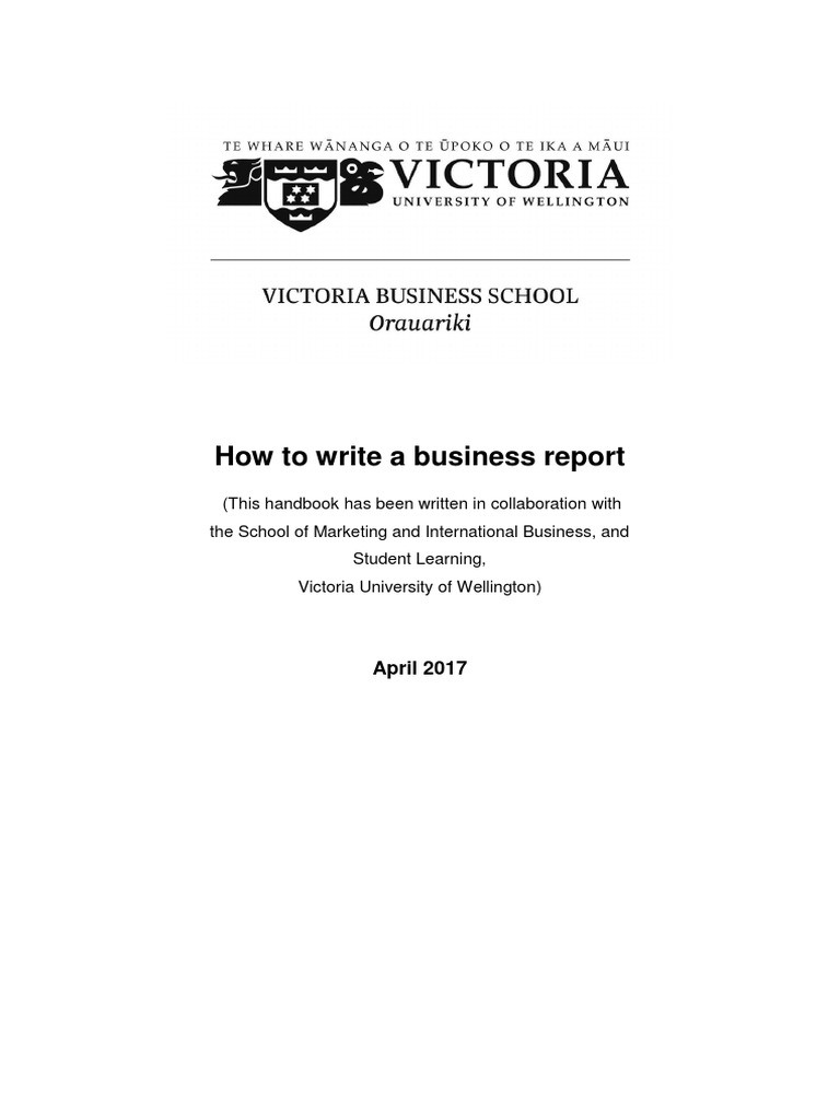 Writing A Business Report | PDF | Memorandum | Paragraph