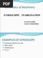 Kinematics of Machinery: Gyroscopic Stabilisation