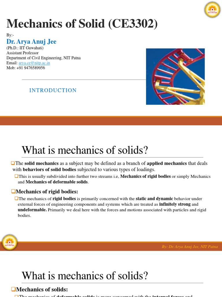 Mechanics of Solids An Introduction to Stress, Strain, and Material Behavior PDF Stress