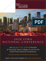 2020 FEWA National Conference: Top Forensic Experts to Address Key Legal Issues