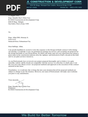 Contract proposal