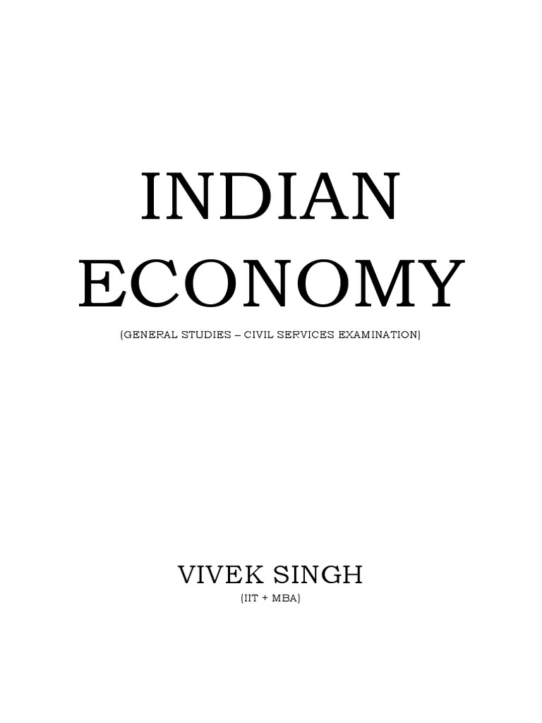 Indian Economy Vivek Singh PDF World Trade Organization Agriculture