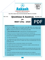 Questions & Answers: For NEET (UG) - 2020