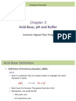 Acid-Base, PH and Buffer: Instructor: Nguyen Thao Trang