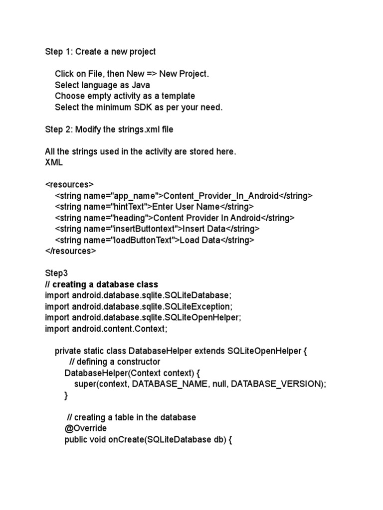 Creating a database class pdf databases table database 
