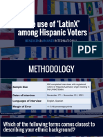   The use of ‘LatinX’ among Hispanic Voters