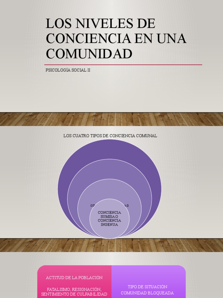 Los Niveles de Conciencia en Una Comunidad | PDF | Teorías filosóficas