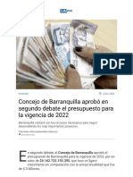 Presupuesto en Barranquilla_ fue aprobado por $4,16 billones para 2022 _ La FM