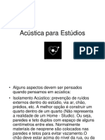 Acústica para Estúdios de Gravação: Dicas para Isolamento e Absorção de Som