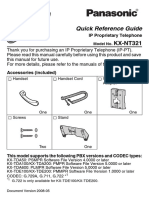 Quick Reference Guide: KX-NT321