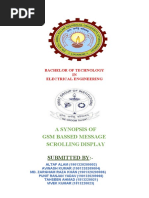 A Synopsis of GSM Bassed Message Scrolling Display: Submitted By