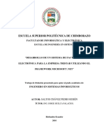 Escuela Superior Politécnica de Chimborazo: Facultad de Informática Y Electrónica