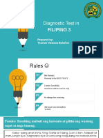 Filipino 3 - Pre-Test