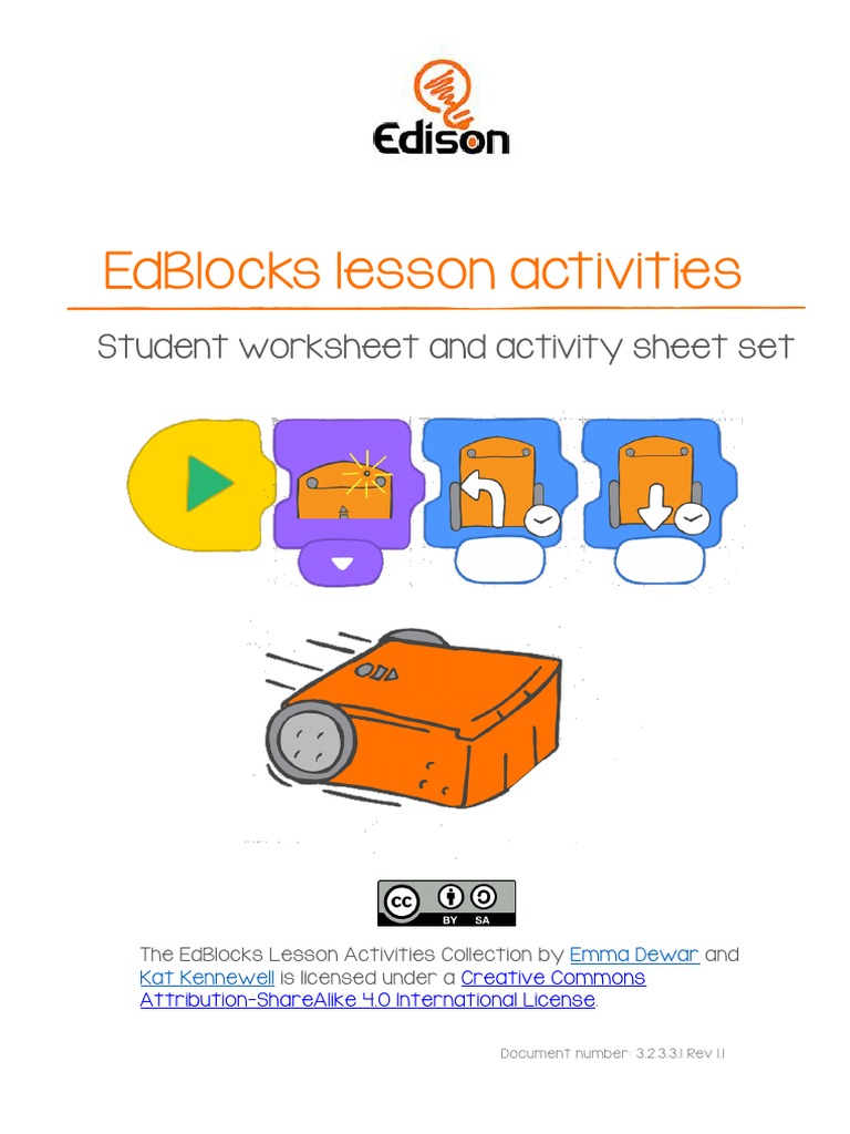 EdBlocks Lesson Activities Guide | PDF | Infrared | Barcode