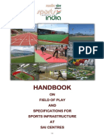 Handbook: ON Field of Play AND Specifications For Sports Infrastructure AT Sai Centres