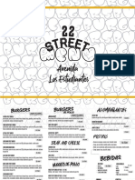 Menu Street 22 Avenida