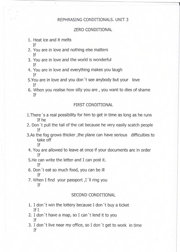 Conditional Exercises Block | PDF | Language Arts & Discipline