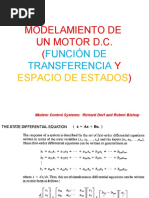 Modelado Matemático Del Motor DC | PDF | Ecuaciones | voltaje