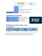 Informe Performance Yeisson Claros