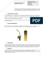 Procedimento para uso seguro do maçarico portátil