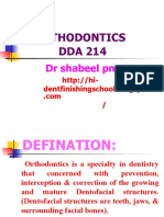 Orthodontics DDA 214: DR Shabeel PN
