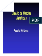 H.- Diseño de Mezclas Asfálticas Reseña Historica